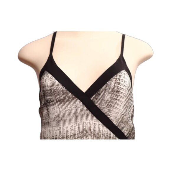 DEREK LAM BLACK/WHITE SILK ABSTRACT PRINT DRESS - Picture 5 of 5